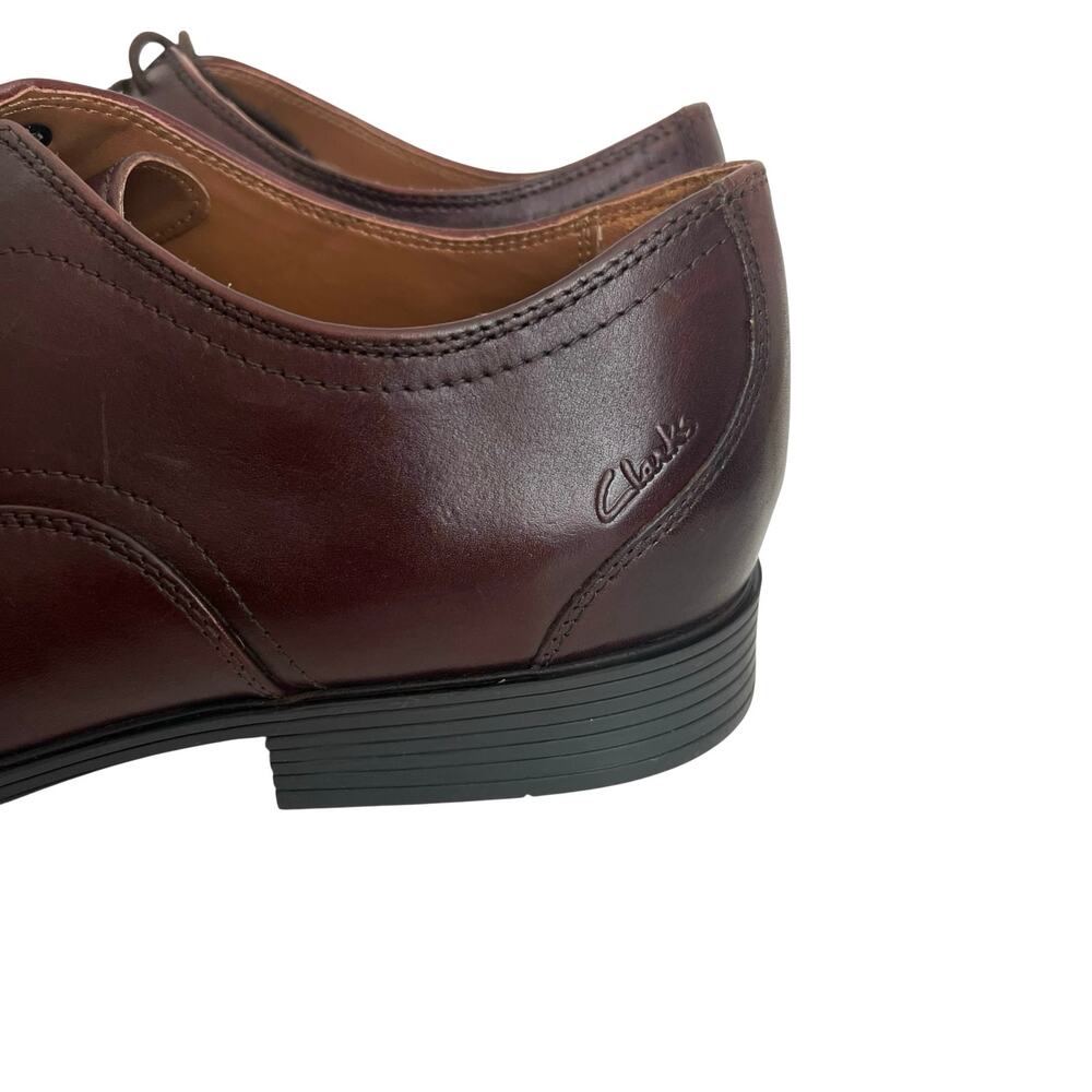 Clarks Collection Whiddon Ox Mahogany Leather Oxford Shoes Size 13 - Picture 6 of 13